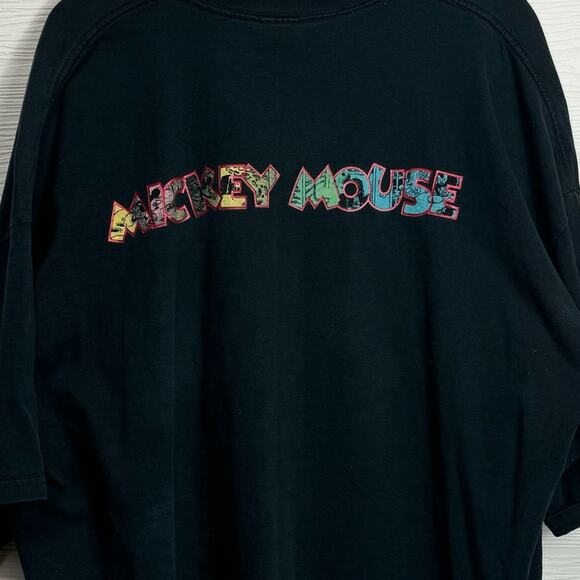 Vintage Disney Mickey Comic Book Printed Logo Tshirt neon colors 4XL - Picture 8 of 10